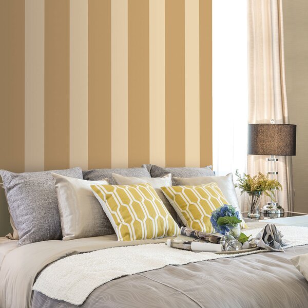 Vliesová tapeta na zeď, okrová, pruhy, 5062-2, Essential Stripes, ICH Wallcoverings
