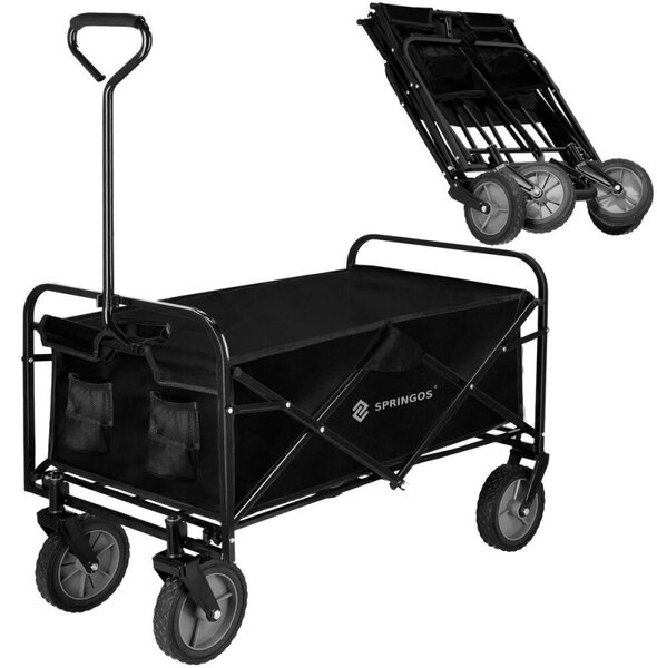 Skládací vozík 80 kg SPRINGOS GA0084 černý