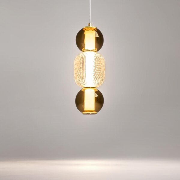 Maytoni Závěsné LED svítidlo DROP, 16W, Ø 12 cm, CRI80 Barva: Chrom