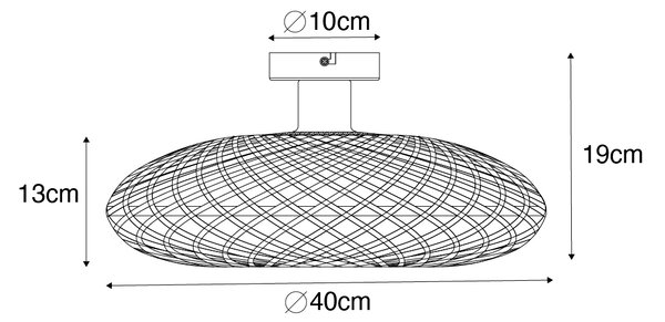 Orientální stropní svítidlo bambus 40 cm - Ostrava