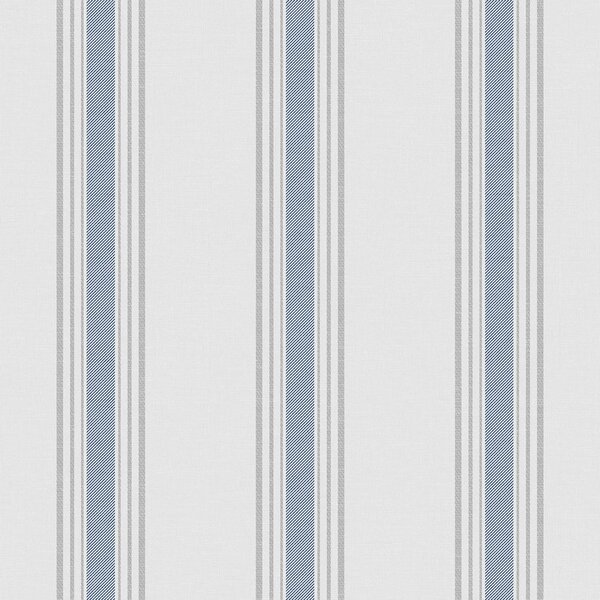 Vliesová tapeta na zeď, modrá, pruhy, 9810-1, Essential Stripes, ICH Wallcoverings