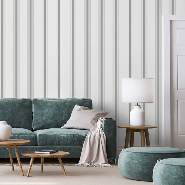 Vliesová tapeta na zeď, černá, pruhy, 9810-3, Essential Stripes, ICH Wallcoverings