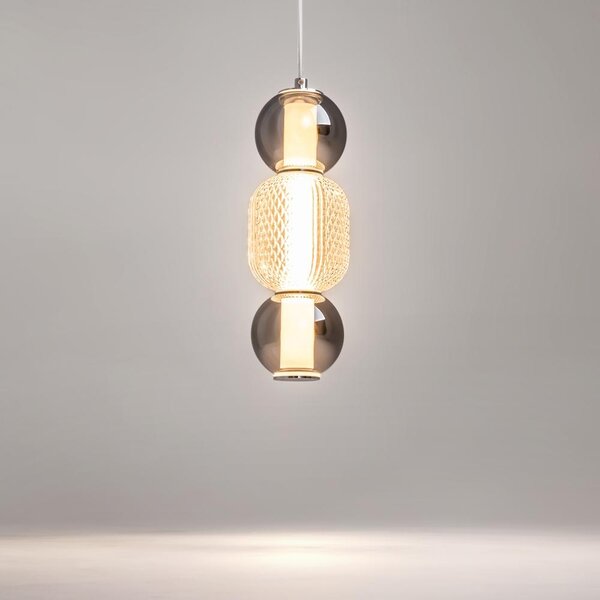 Maytoni Závěsné LED svítidlo DROP, 16W, Ø 12 cm, CRI80 Barva: Chrom