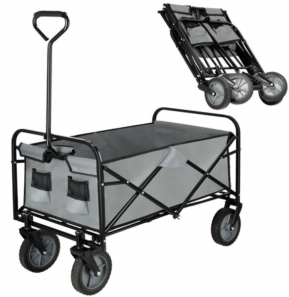 Skládací vozík 80 kg, šedý SPRINGOS GA0015