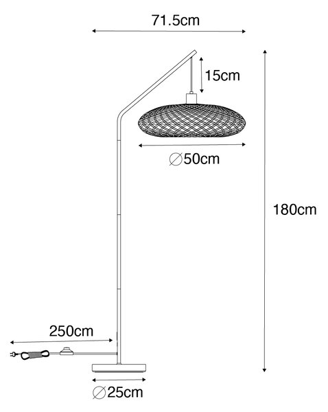 Orientální stojací lampa bambus - Ostrava
