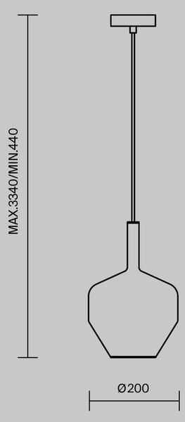 Maytoni Závěsné svítidlo DUALITY, 1xE27, Ø 20 cm Barva: Chrom
