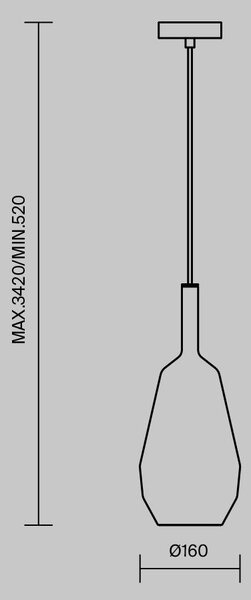 Maytoni Závěsné svítidlo DUALITY, 1xE27, Ø 16 cm Barva: Zlatá