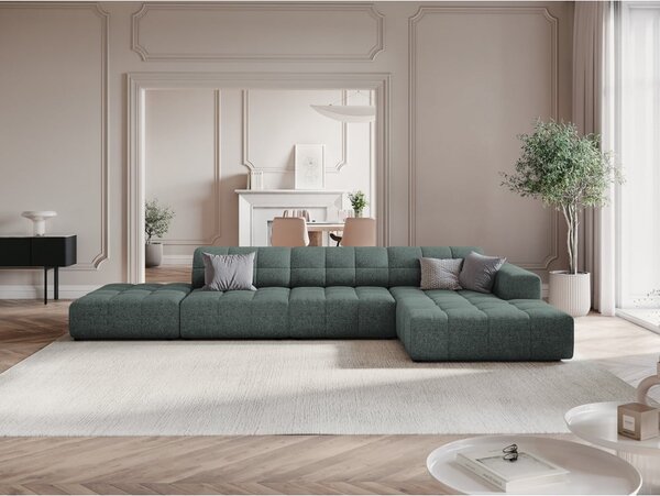Tyrkysová rohová pohovka (pravý roh) Chicago – Cosmopolitan Design
