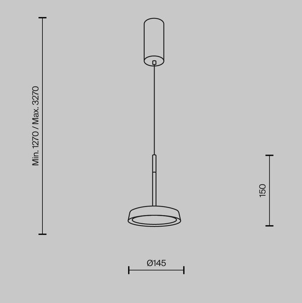 Maytoni Závěsné LED svítidlo EL, 12W, Ø 15,3 cm, CRI80 Barva: Bílo-černá
