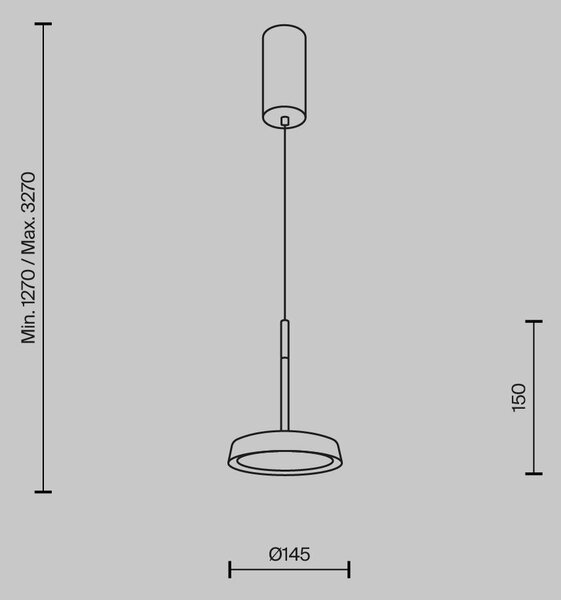 Maytoni Závěsné LED svítidlo EL, 12W, Ø 15,3 cm, CRI80 Barva: Bílo-černá