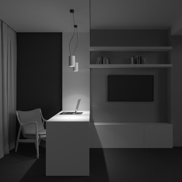 Maytoni Závěsné LED svítidlo EFIR, 33W, Ø 10,5 cm, CRI90 Barva: Bílá