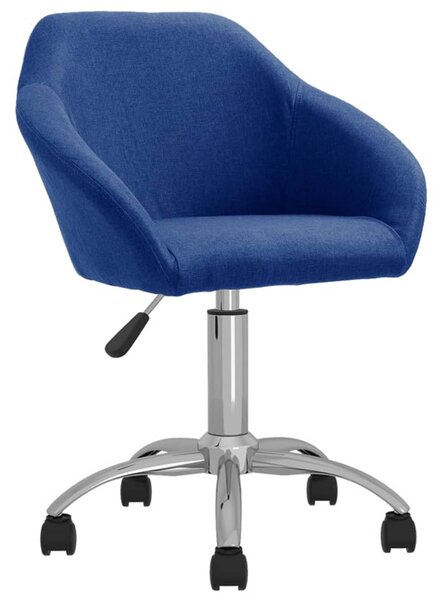 Otočná kancelářská židle modrá textil