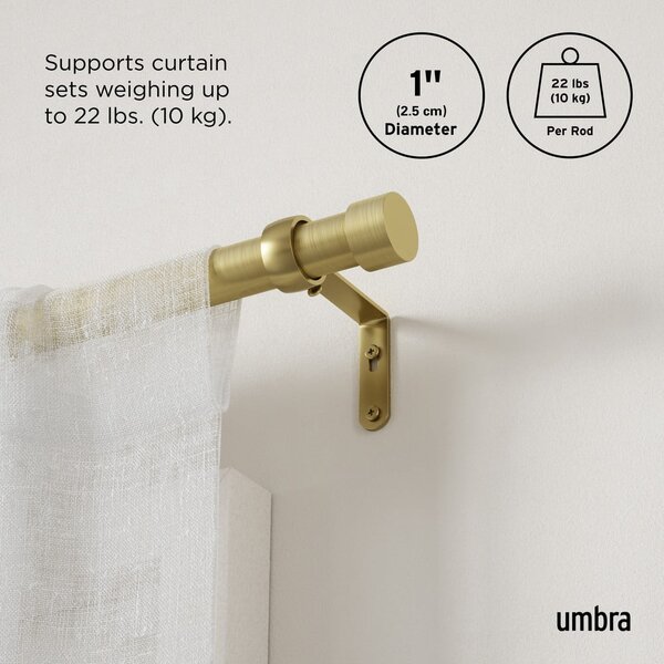 Ocelová roztažitelná garnýž 168 - 305 cm Cappa – Umbra