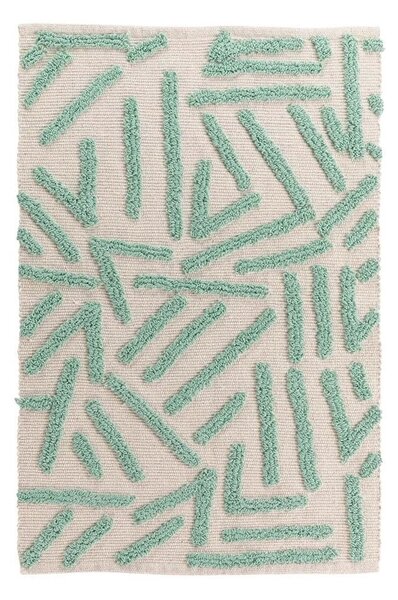 Pratelný koberec v mentolovo-krémové barvě 60x90 cm Athena – douceur d'intérieur