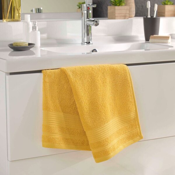 Žlutý froté bavlněný ručník 50x90 cm Tendresse – douceur d'intérieur