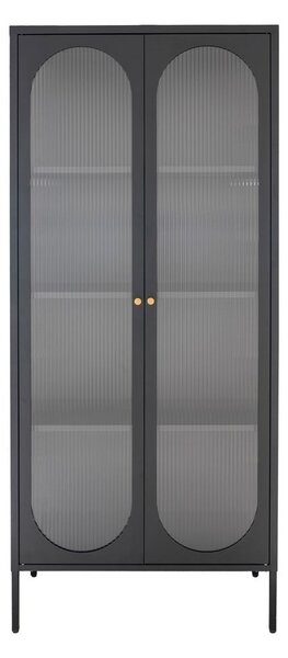 Černá kovová vitrína 80x180 cm Adelaide – House Nordic