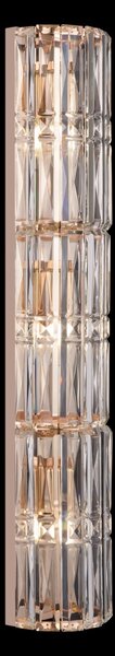 Maytoni Nástěnné křišťálové svítidlo FACET, 3xE14, v. 75,2 cm Barva: Chrom