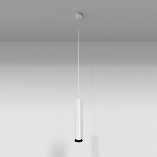 Maytoni Závěsné LED svítidlo FOCUS LED, 12W, Ø 5,2 cm, CRI90 Barva: Bílá
