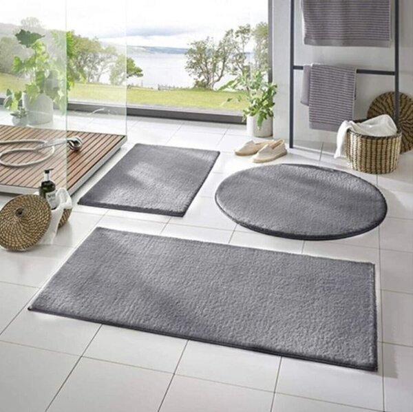Šedé koupelnové předložky v sadě 3 ks 50x90 cm – Mila Home