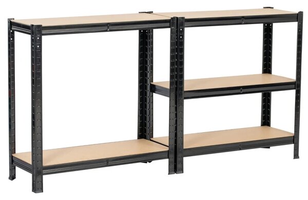 Kovový regál do domácnosti 70 cm QARIAN - černý