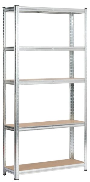 Regál do domácnosti 90 cm QARIAN - stříbrný