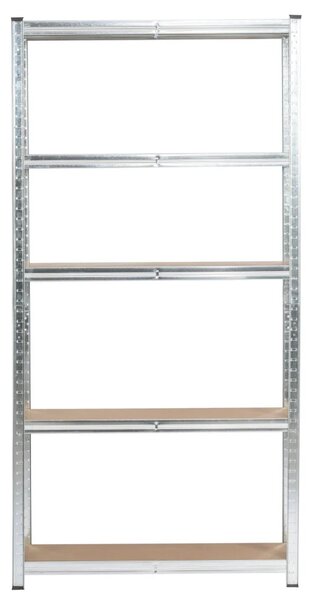 Regál do domácnosti 90 cm QARIAN - stříbrný