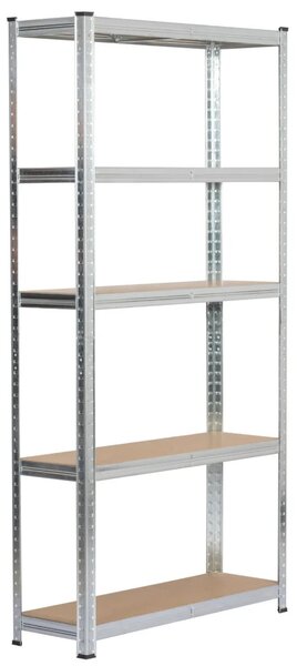 Regál do domácnosti 90 cm QARIAN - stříbrný