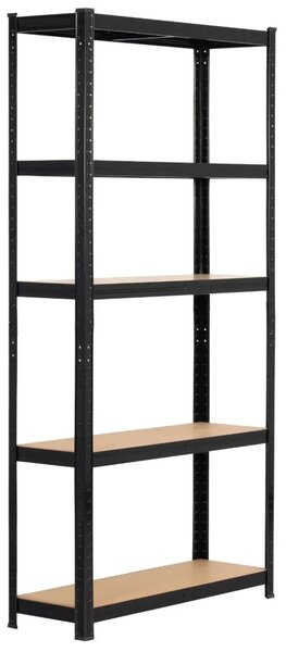 Set kovových regálů do domácnosti 90 cm QARIAN - černý