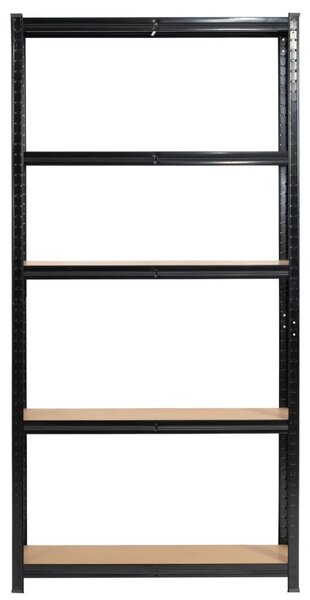 Set kovových regálů do domácnosti 90 cm QARIAN - černý