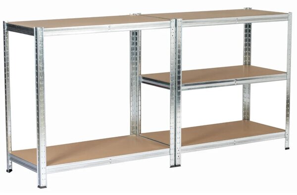 Kovový regál 90 cm QARIAN - stříbrný