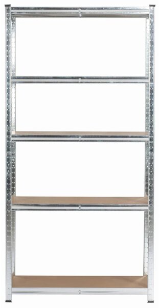 Kovový regál 90 cm QARIAN - stříbrný