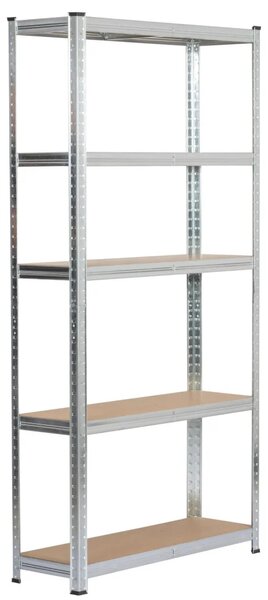 Set kovových regálů do domácnosti 90 cm QARIAN - stříbrný