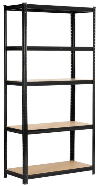 Kovový regál 90 cm QARIAN - černý