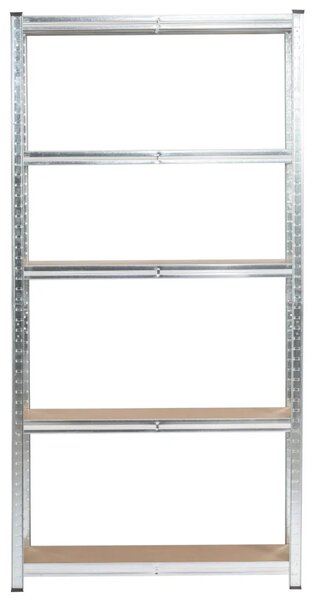 Set kovových regálů do domácnosti 90 cm QARIAN - stříbrný