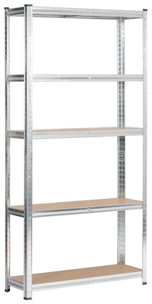 Set kovových regálů do domácnosti 90 cm QARIAN - stříbrný