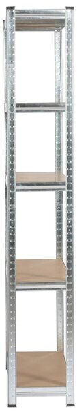 Set kovových regálů do domácnosti 90 cm QARIAN - stříbrný