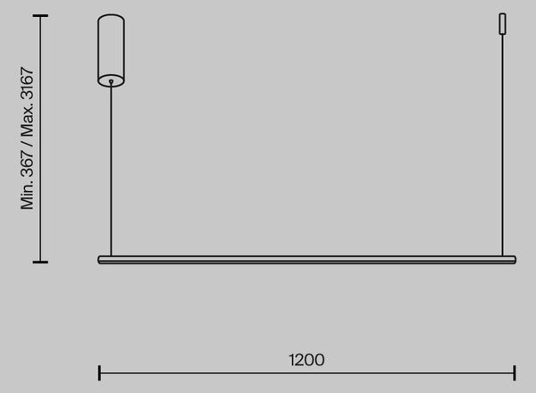 Maytoni Závěsné LED svítidlo HALO, 16W, d. 120 cm, CRI80 Barva: Černá