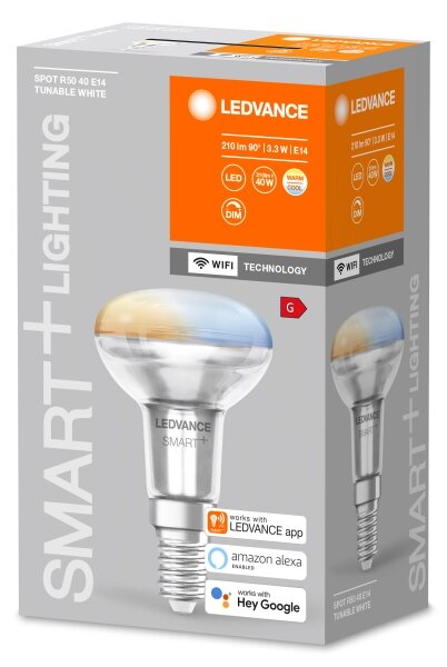LED Stmívatelná žárovka SMART+ R50 E14/3,3W/230V 2700-6500K Wi-Fi - Ledvance