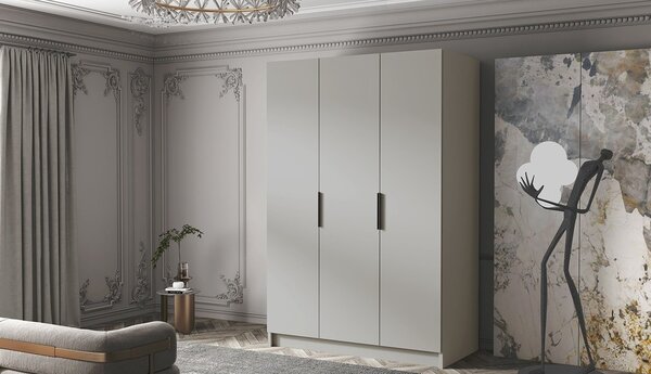 Šatní skříň 150 cm COVO 1 - kašmír / černé úchyty