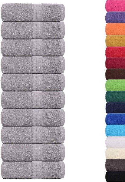 Ručníky pro hosty FROGN 10 ks šedé 30x50 cm 360 g/m² 136829