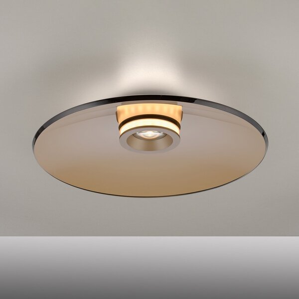 Stropní Lampa PURE, PURE Moon, stmívatelné, Bronzová / starobylá mosaz, Obývací pokoj, Sklo, Moderní