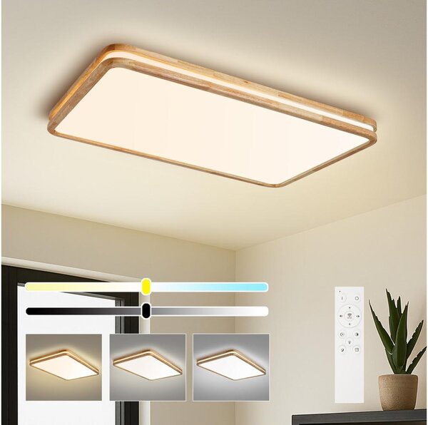 Brilagi - LED Stmív. svítidlo MOLINA SQUARE LED/128W/230V dub 90x60 cm + DO