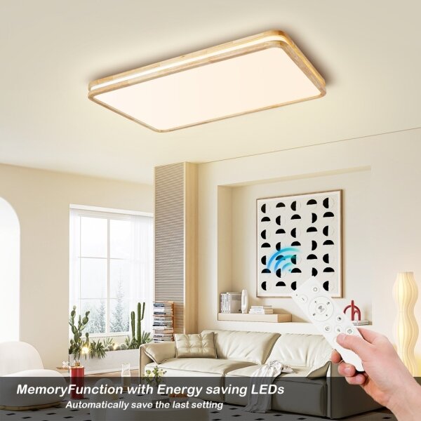 Brilagi - LED Stmív. svítidlo MOLINA SQUARE LED/128W/230V dub 90x60 cm + DO