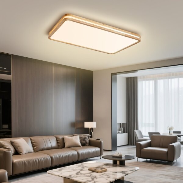 Brilagi - LED Stmív. svítidlo MOLINA SQUARE LED/128W/230V dub 90x60 cm + DO