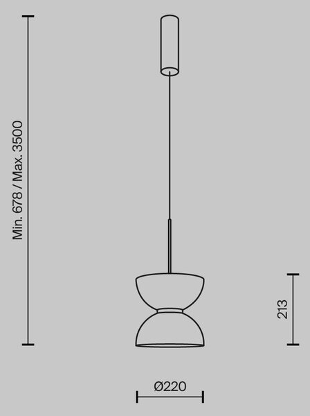 Maytoni Závěsné LED svítidlo KYOTO, 11W, Ø 22 cm, CRI80 Barva: Černá