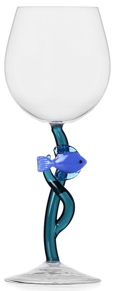 Ichendorf Milano designové sklenice na bílé víno Marine Garden Stemmed Glass Blue Fish
