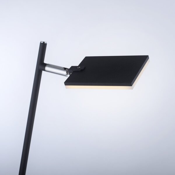 Stojací Lampa PURE, Pure Mira, stmívatelné, Černá, Obývací pokoj, Kov, Moderní
