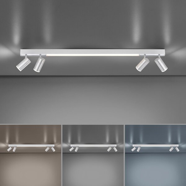 Stropní Lampa PURE, PURE Lines Spot, stmívatelné, Šedá, Obývací pokoj, Kov, Moderní