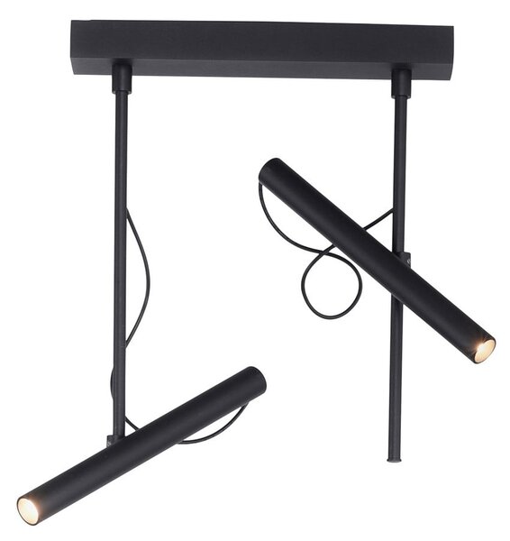 Stropní Lampa PURE, Pure Tutua, stmívatelné, Černá, Obývací pokoj, Kov, Moderní