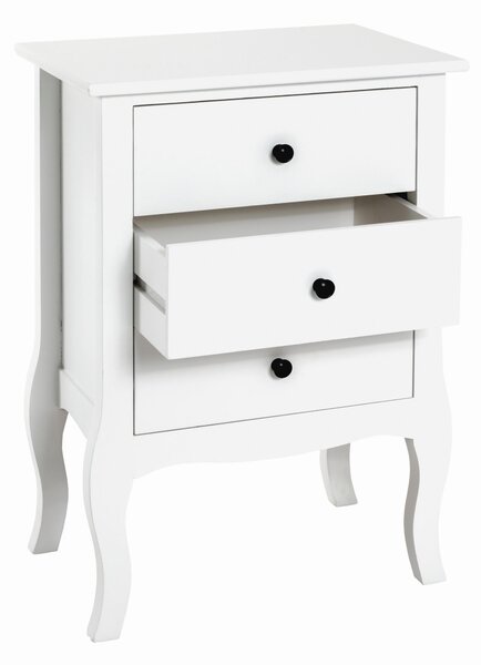 NOČNÍ STOLEK, paulovnie, bílá, 48/70/34 cm, Online Only
